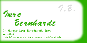 imre bernhardt business card